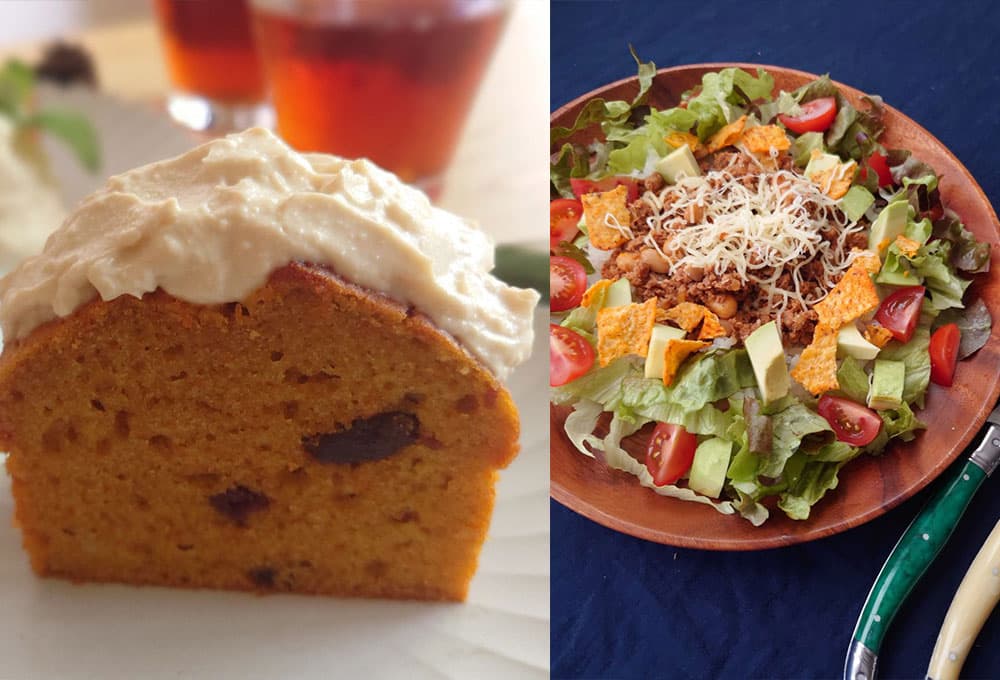~お菓子とプチランチ~ キャロットケーキとダッチオーブンで作るタコライス